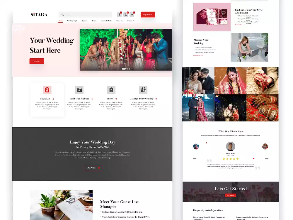 Weeding Landing Page