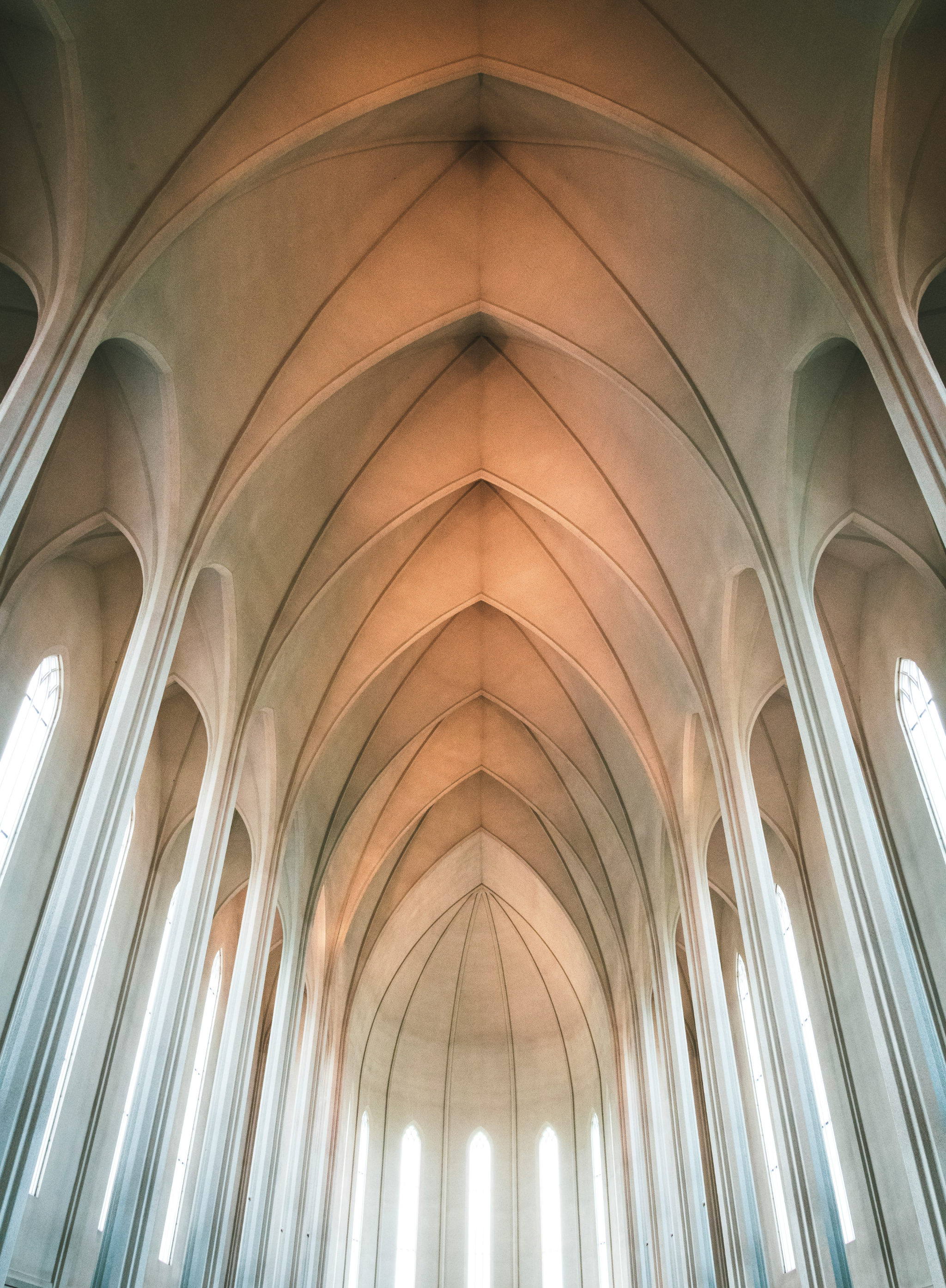 An ornate church ceiling