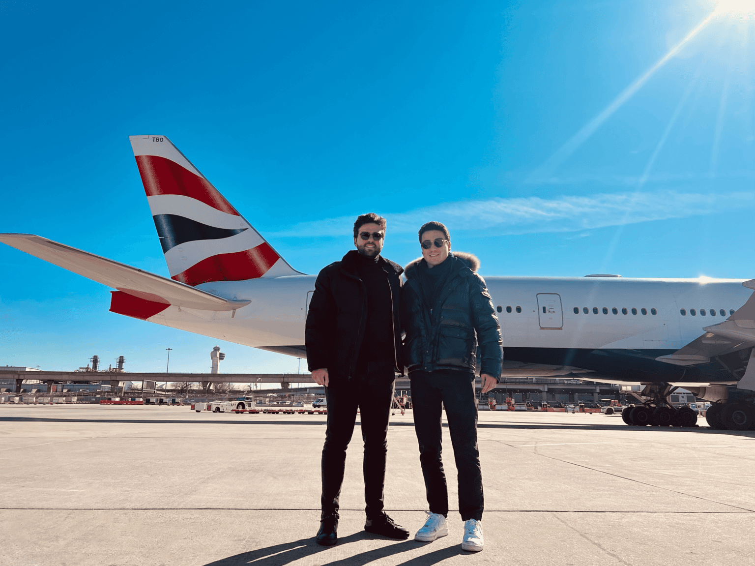 Moonware Founders at JFK with BA. Courtesy of Moonware.