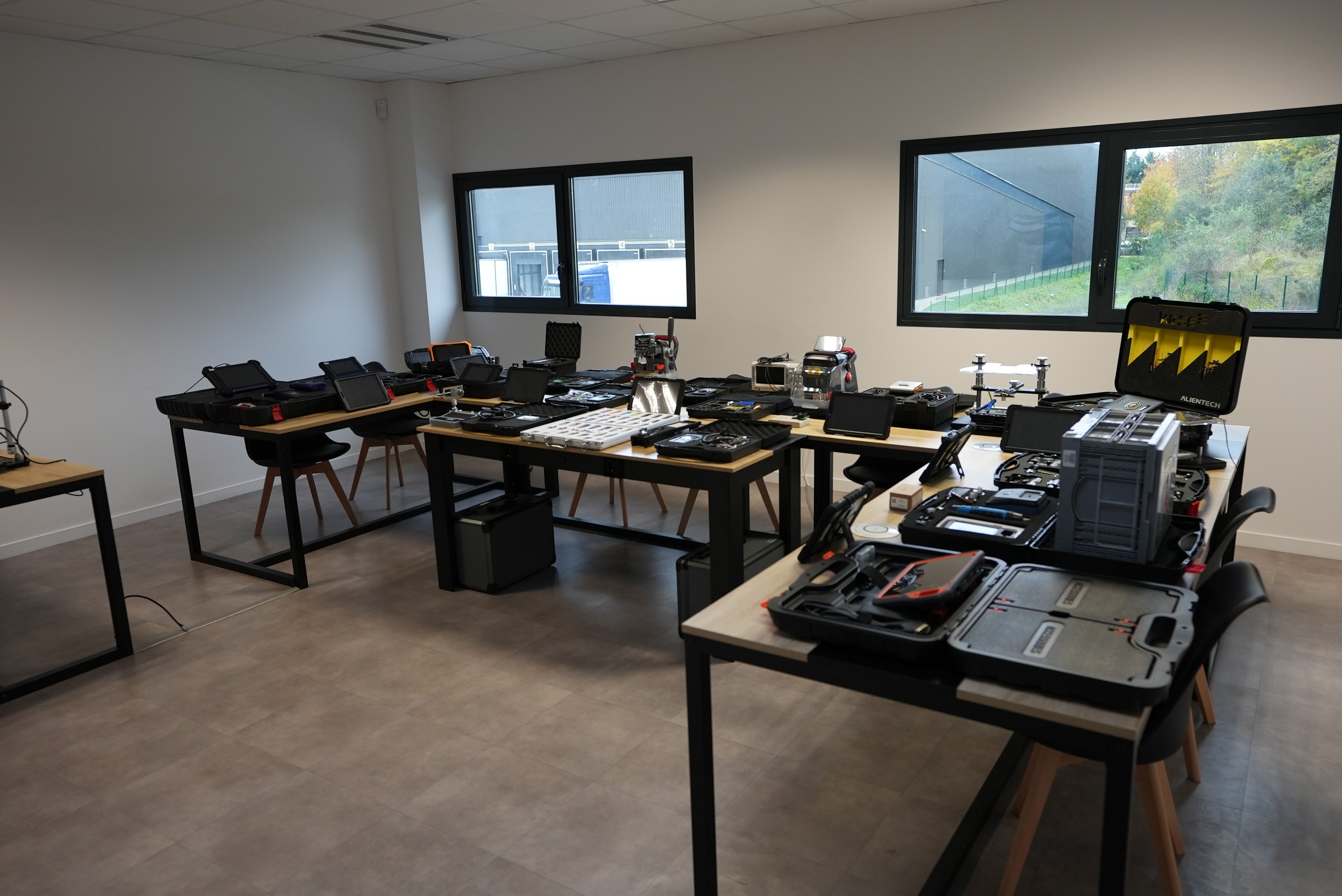 Two men greeting with hand