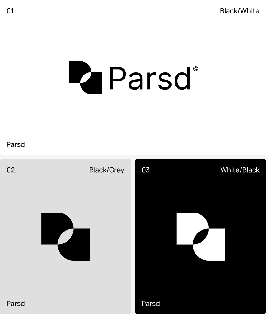 parsd logo on three background