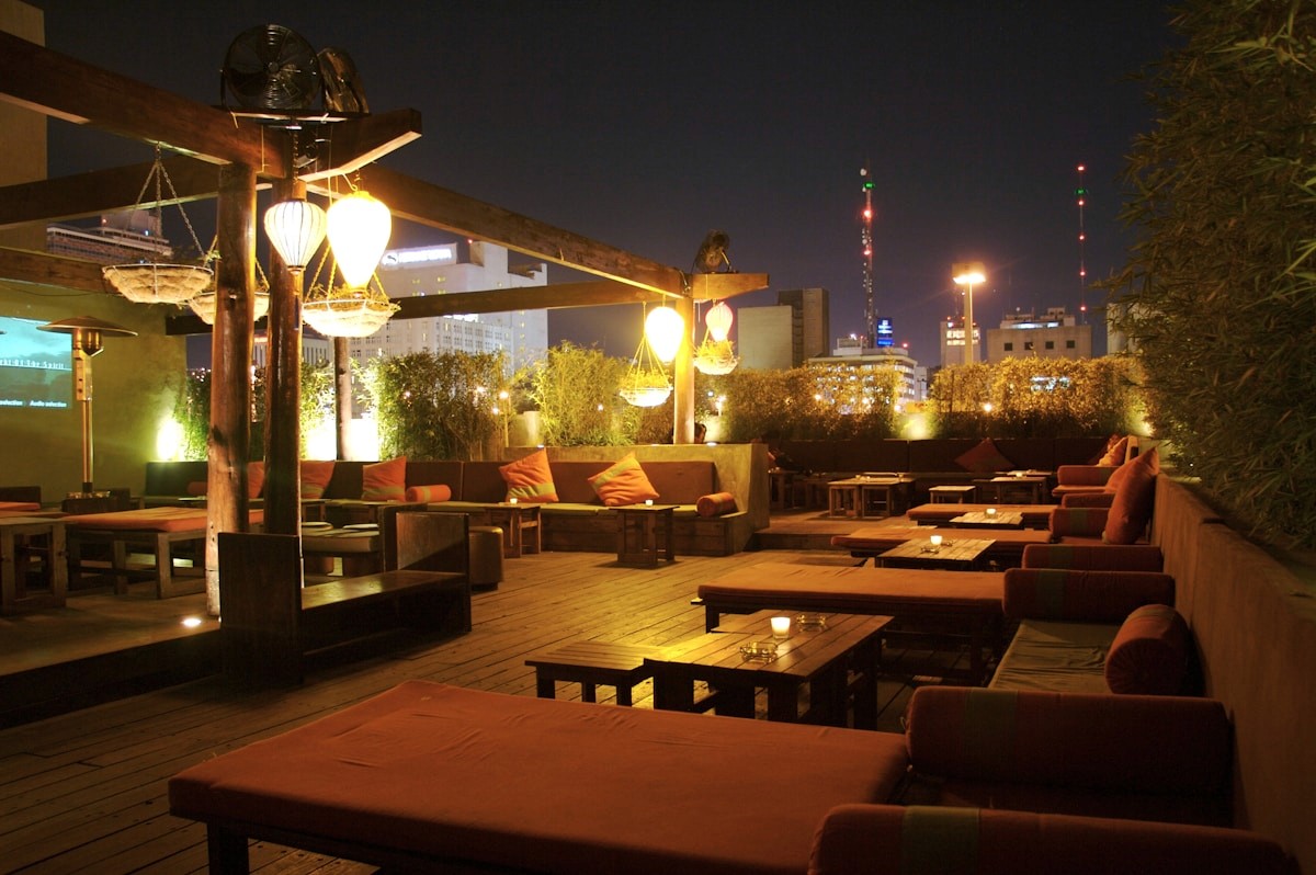 Afterglow Sky Bar Saigon rooftop with open panoramic views over Thao Dien