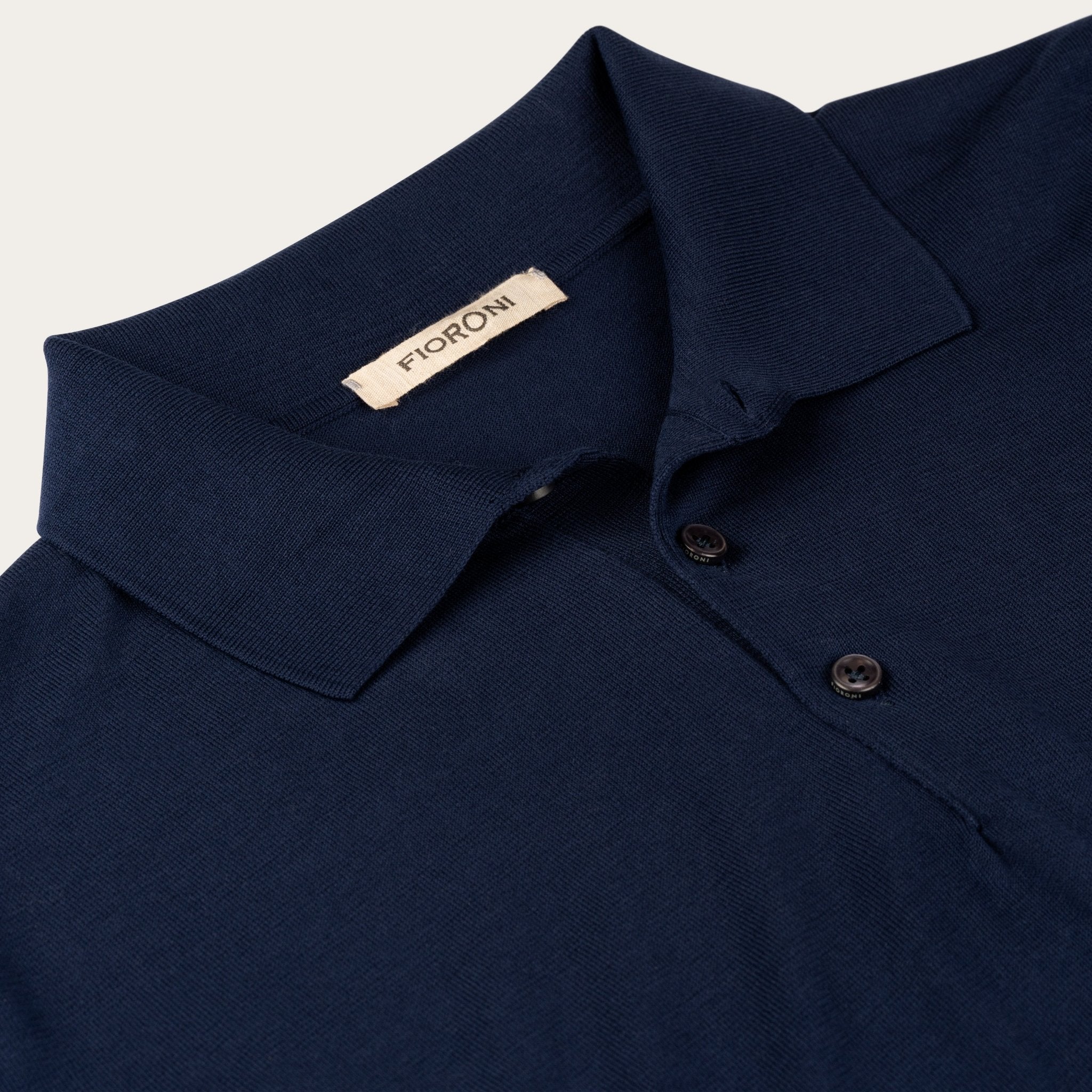 Lightweight polo - style sweater in pure cotton - Mandelli UK