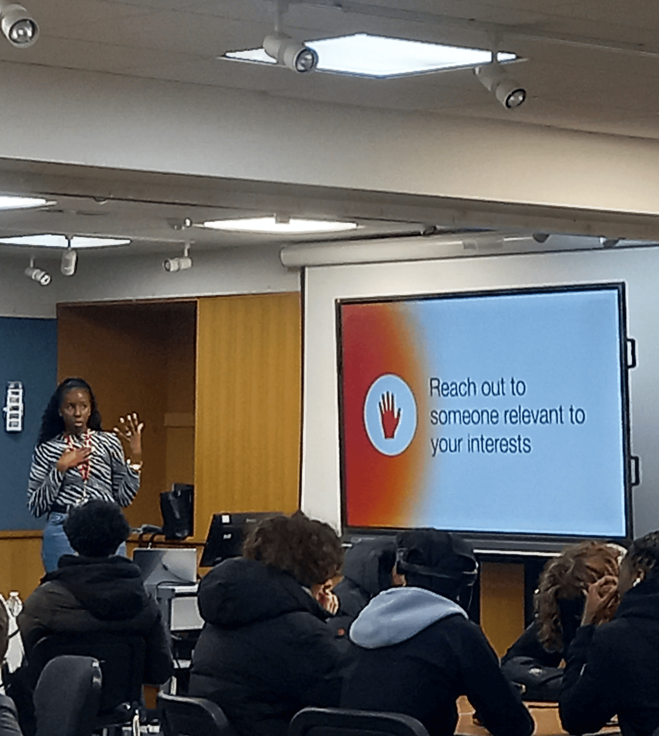 Guest lecturing to tech students at West London College