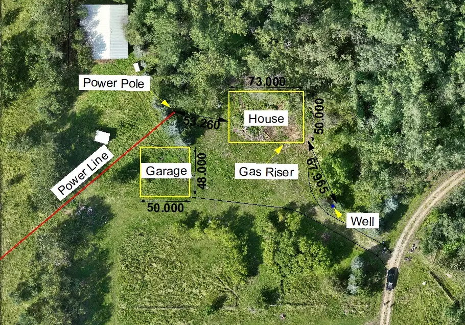 Acreage Design on a Drone Map