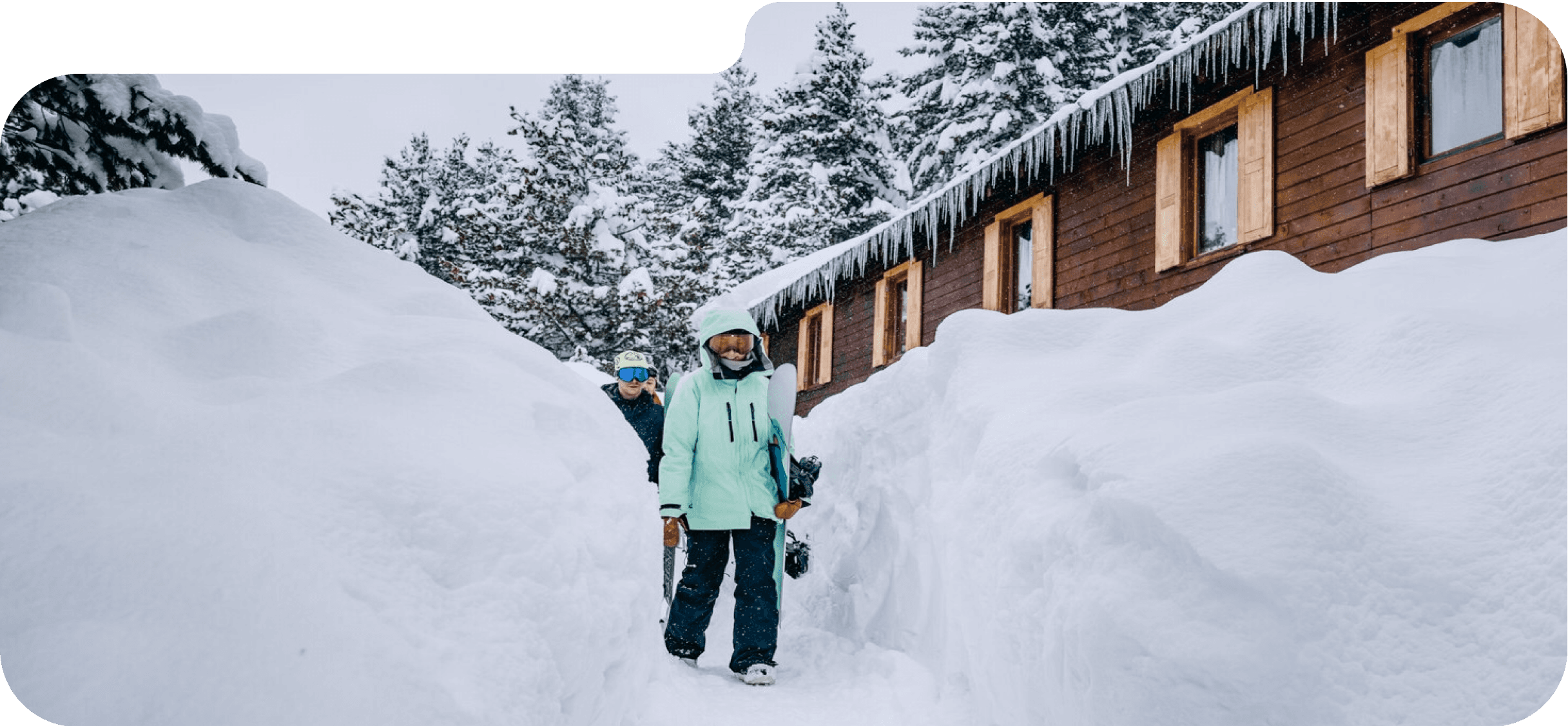 During a stay at a guesthouse in Albania while splitboarding