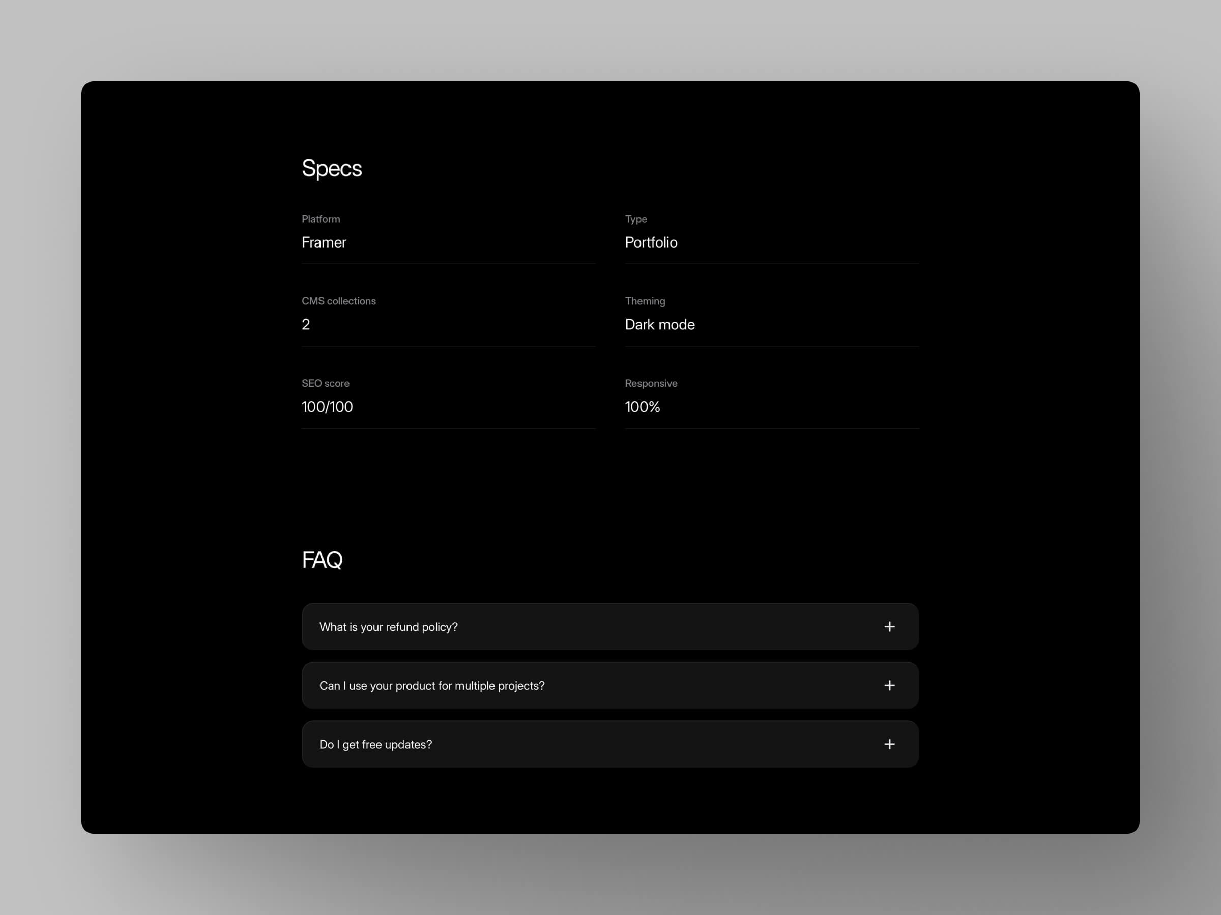 Mockup Framer Template