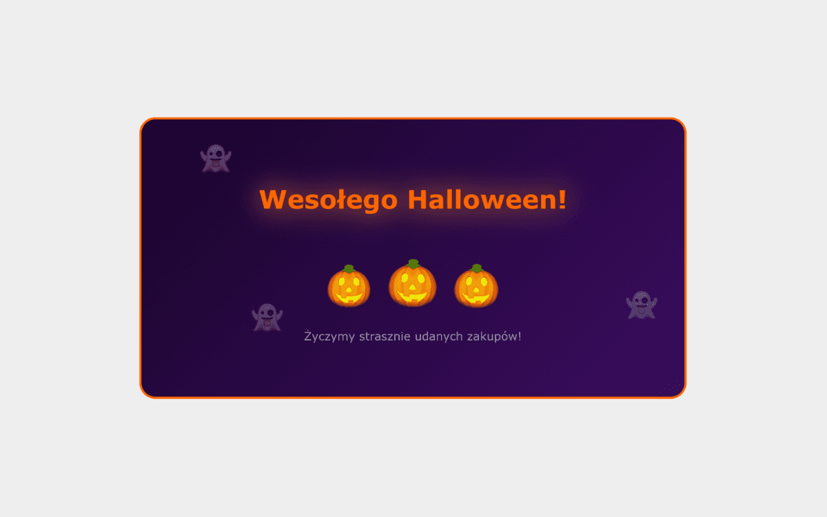 Animowana dekoracja Halloween