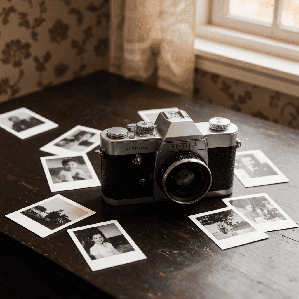 product photography of vintage camera