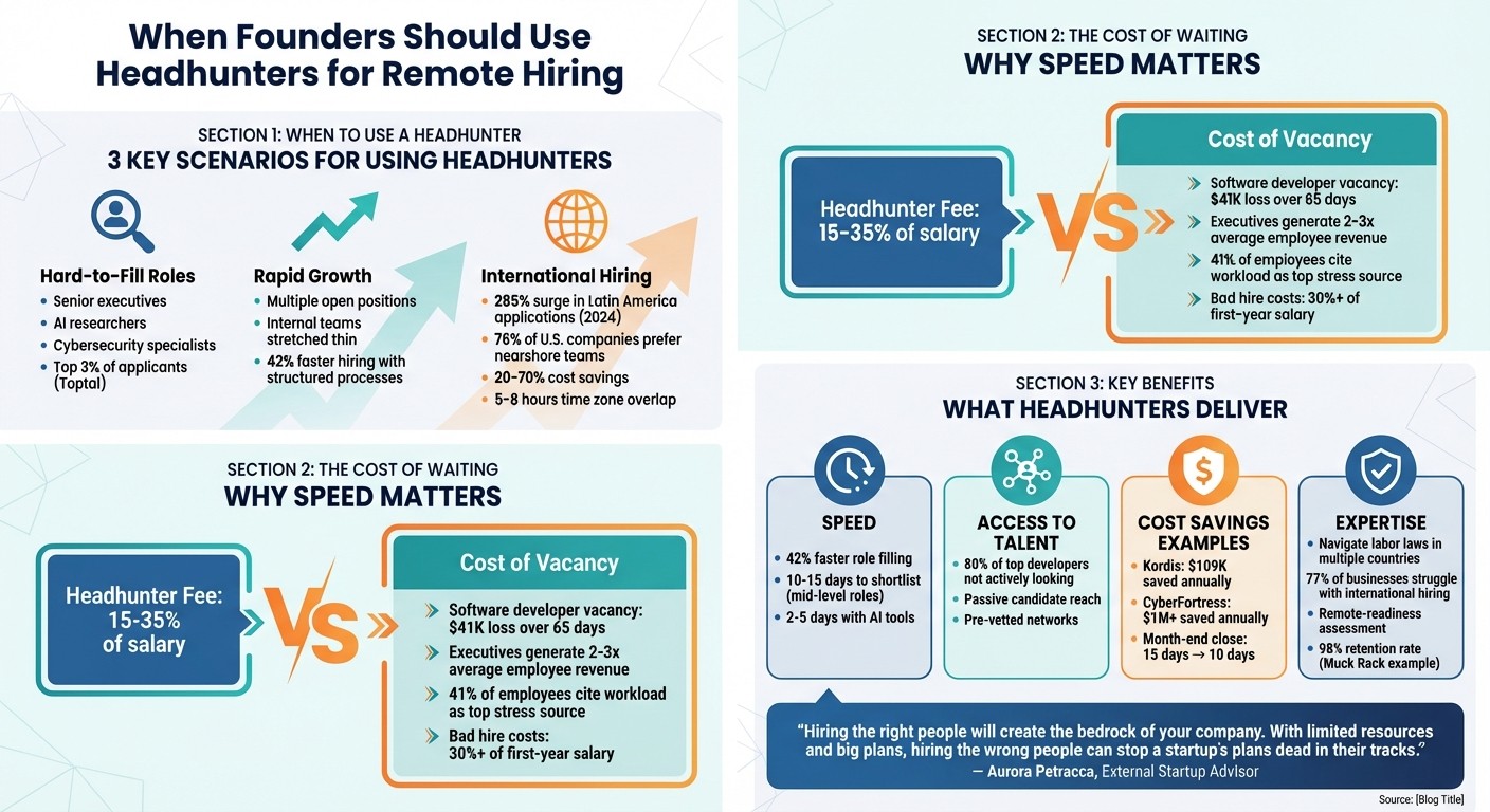 When Founders Should Use Headhunters for Remote Hiring: Key Scenarios and Benefits