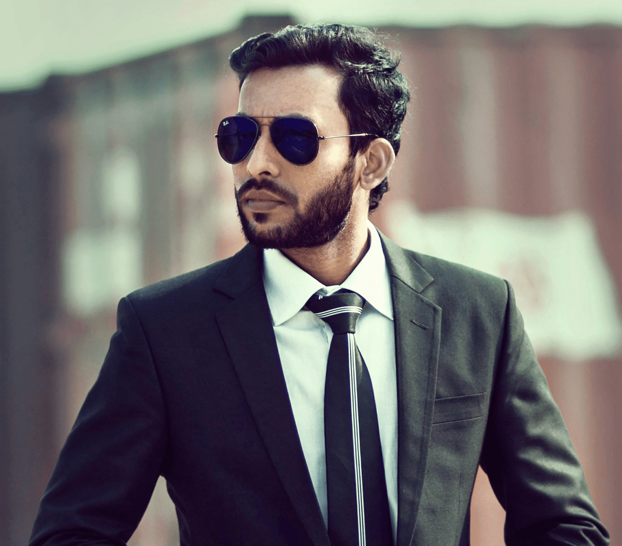 man in black suit jacket