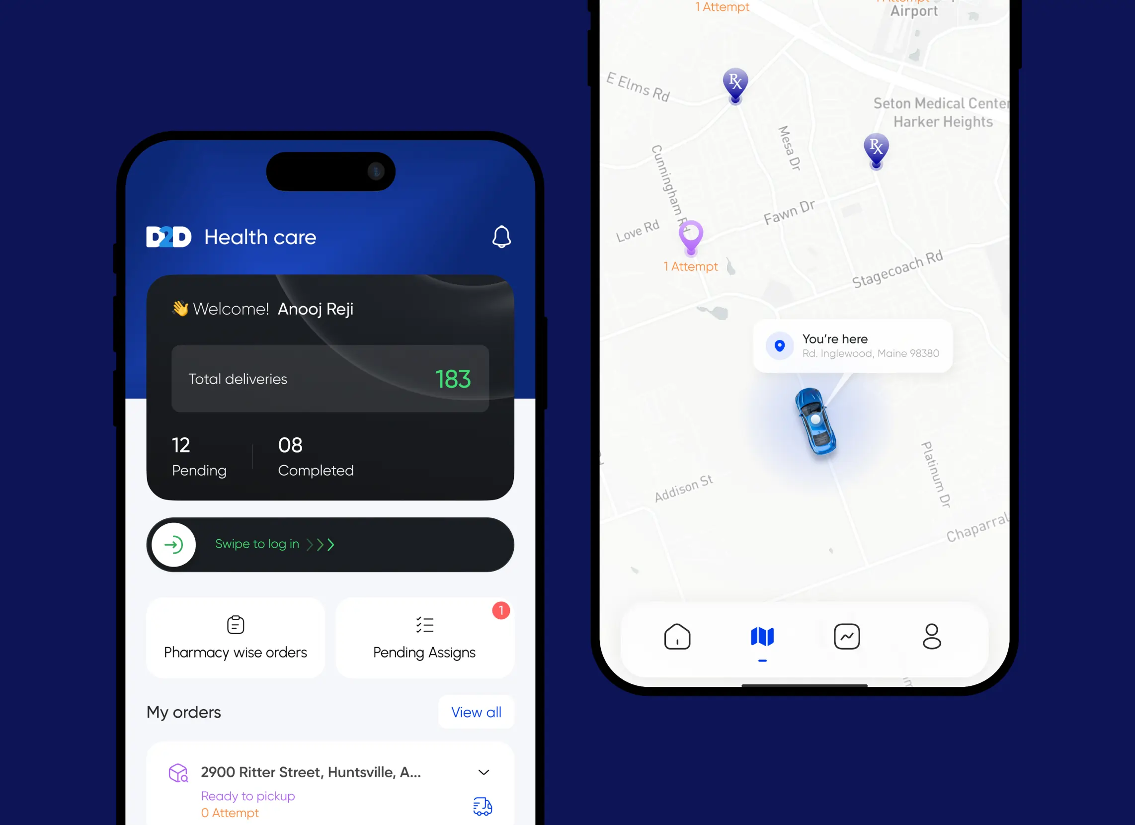 Chair standing on the water