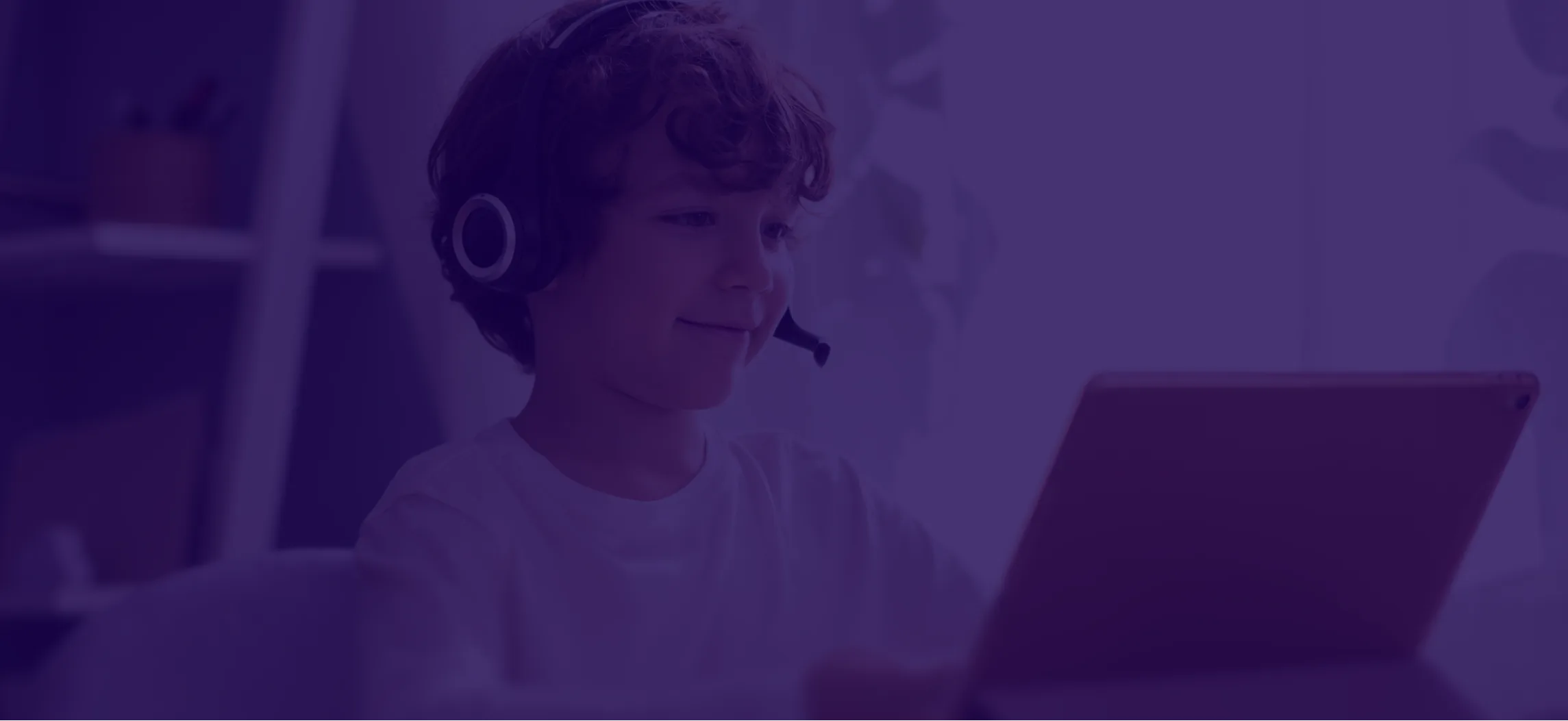 kid on tablet school call