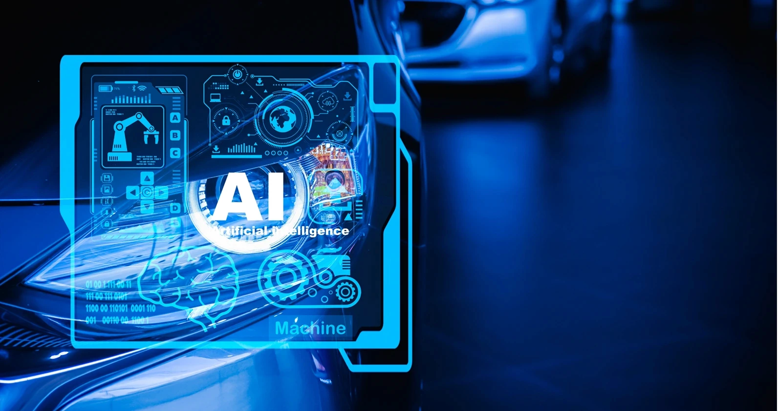 AI EV Car 2026 technology screen dashboard car tech happy new technology 2023. for transport automotive automobile industrial and car business car new year 2024 technology auto metaverse new tech