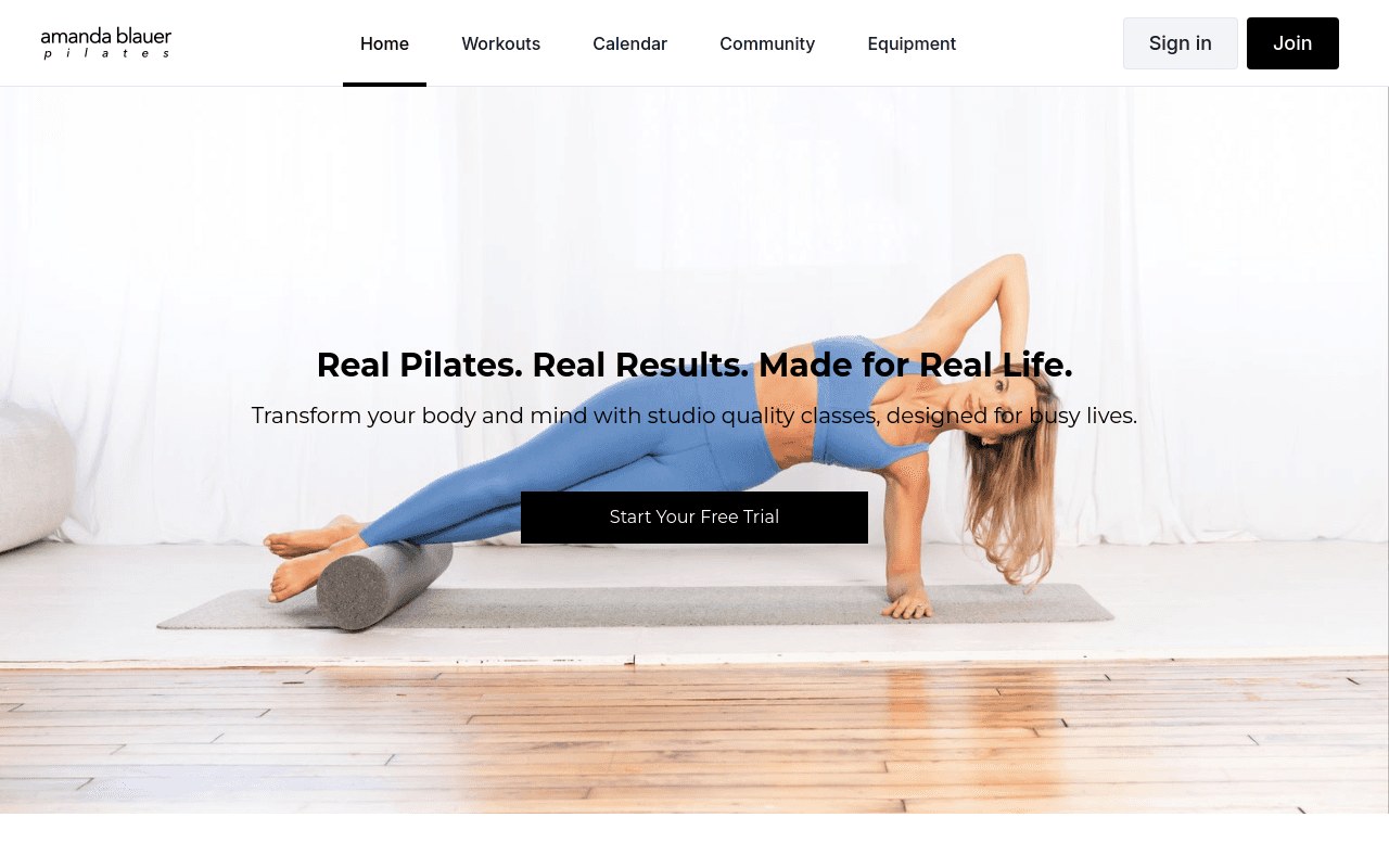 Best Pilates Reformer App - amanda blauer form focused