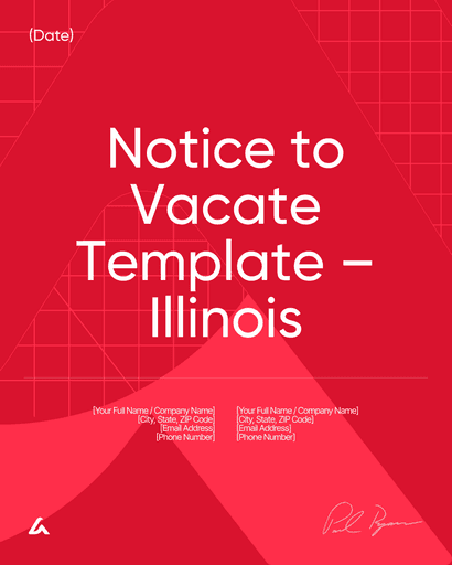 Notice to Vacate Template – Illinois