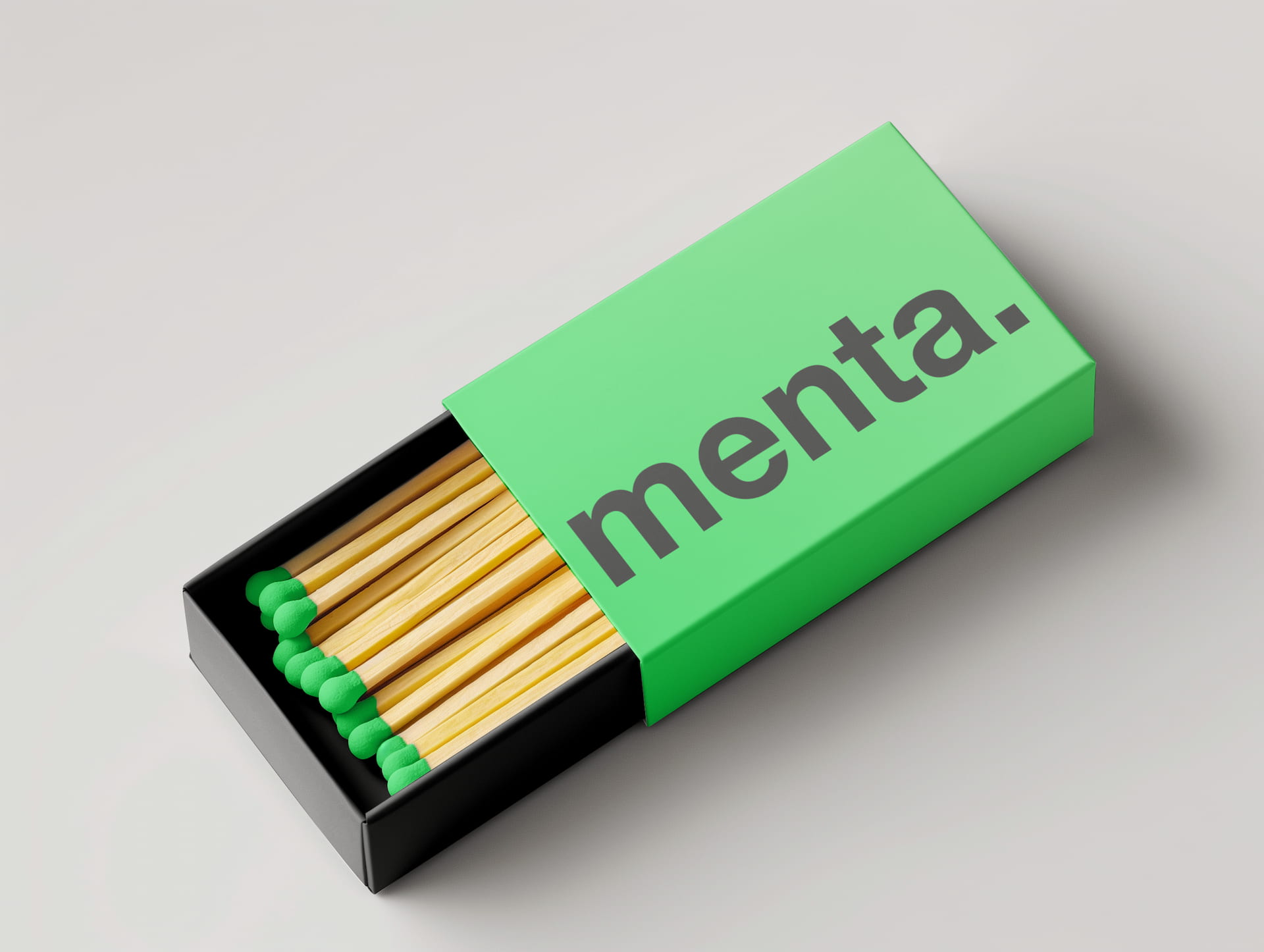 boite allumettes verte menta.