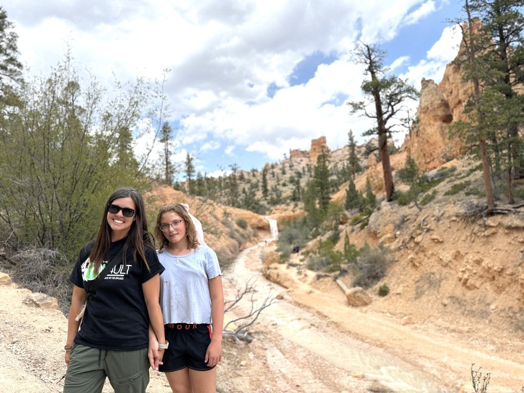 The kids exploring a canyon creek on one of our favorite water hikes