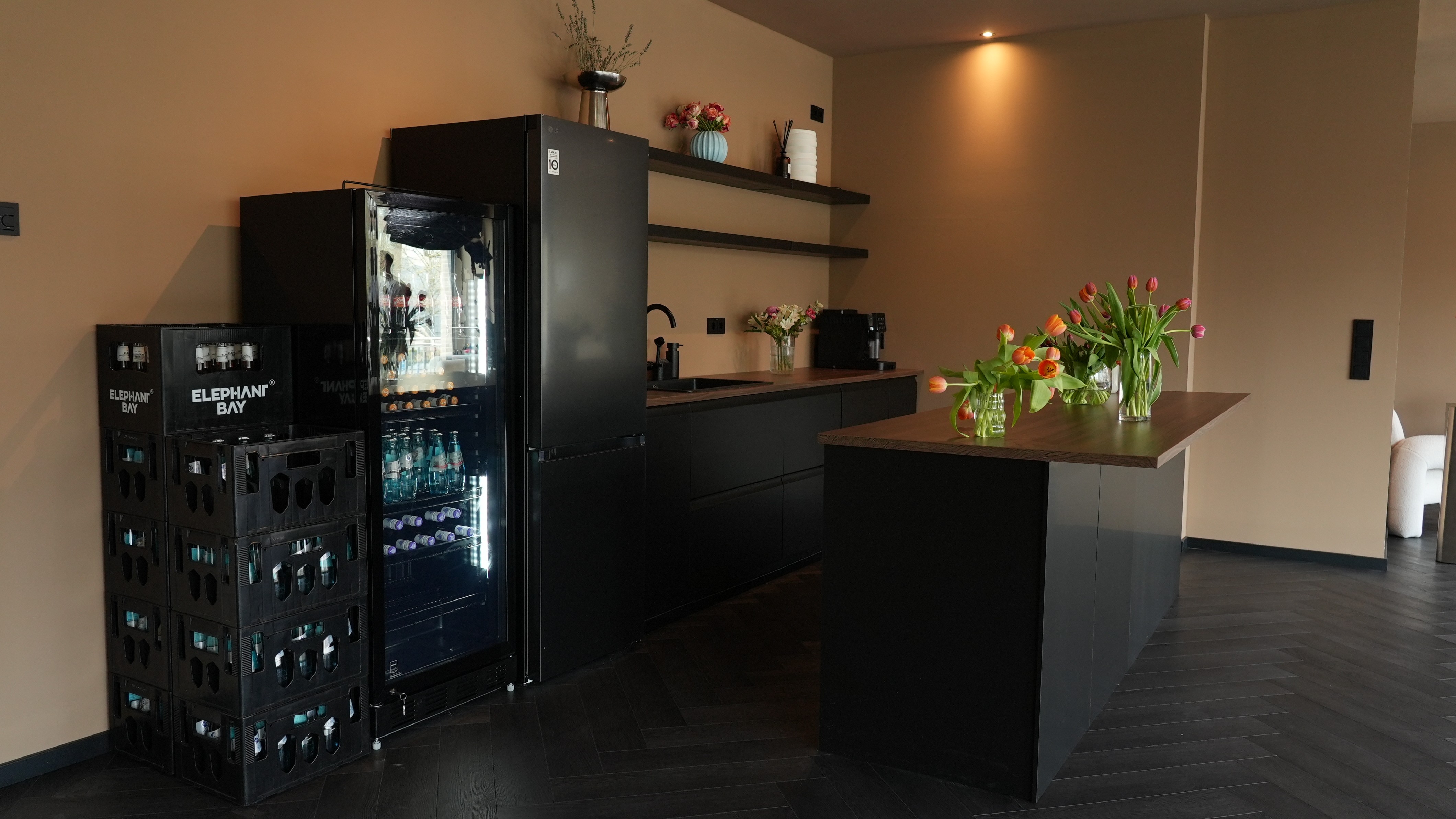 Soft gradient of blue and pink hues