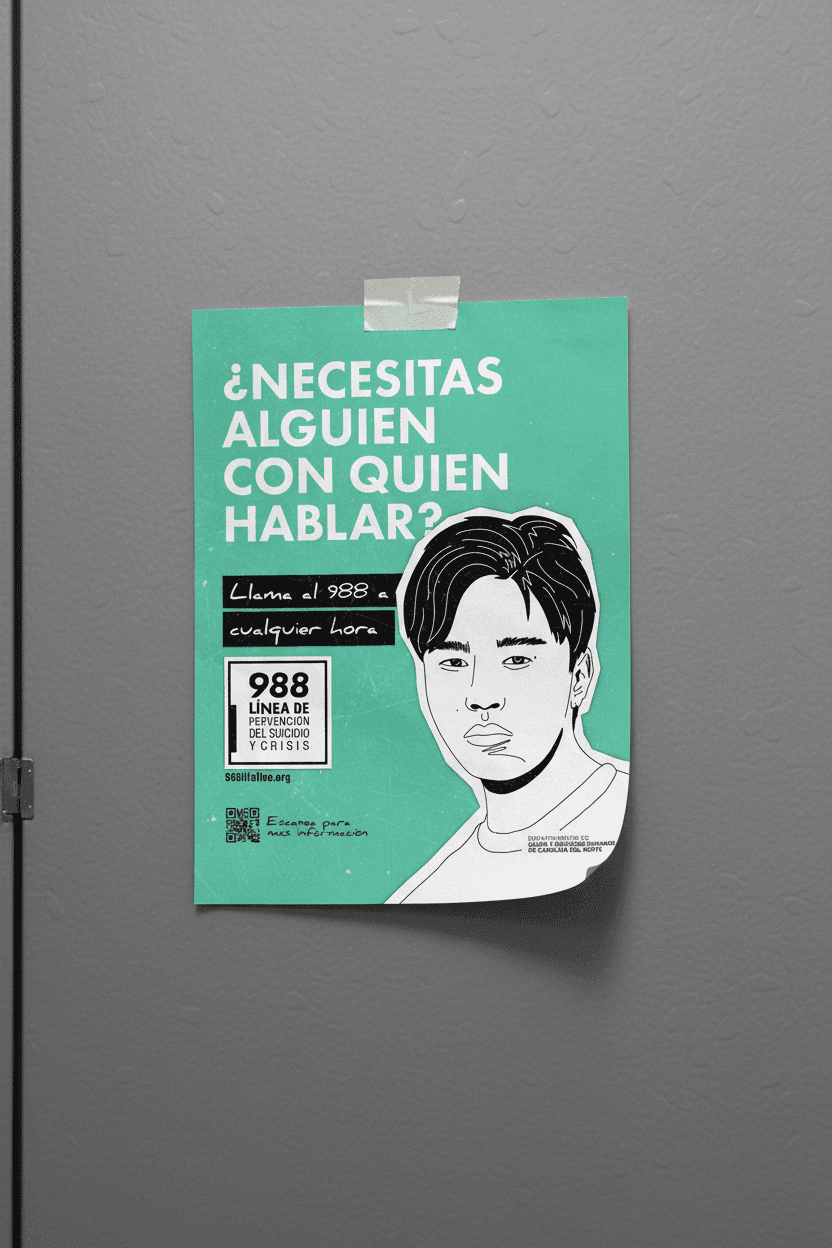 Flyer on bathroom stall