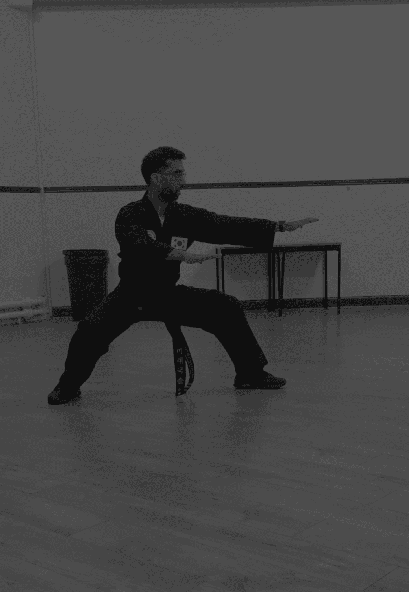 Head instructor Shaz holding a martial arts stance