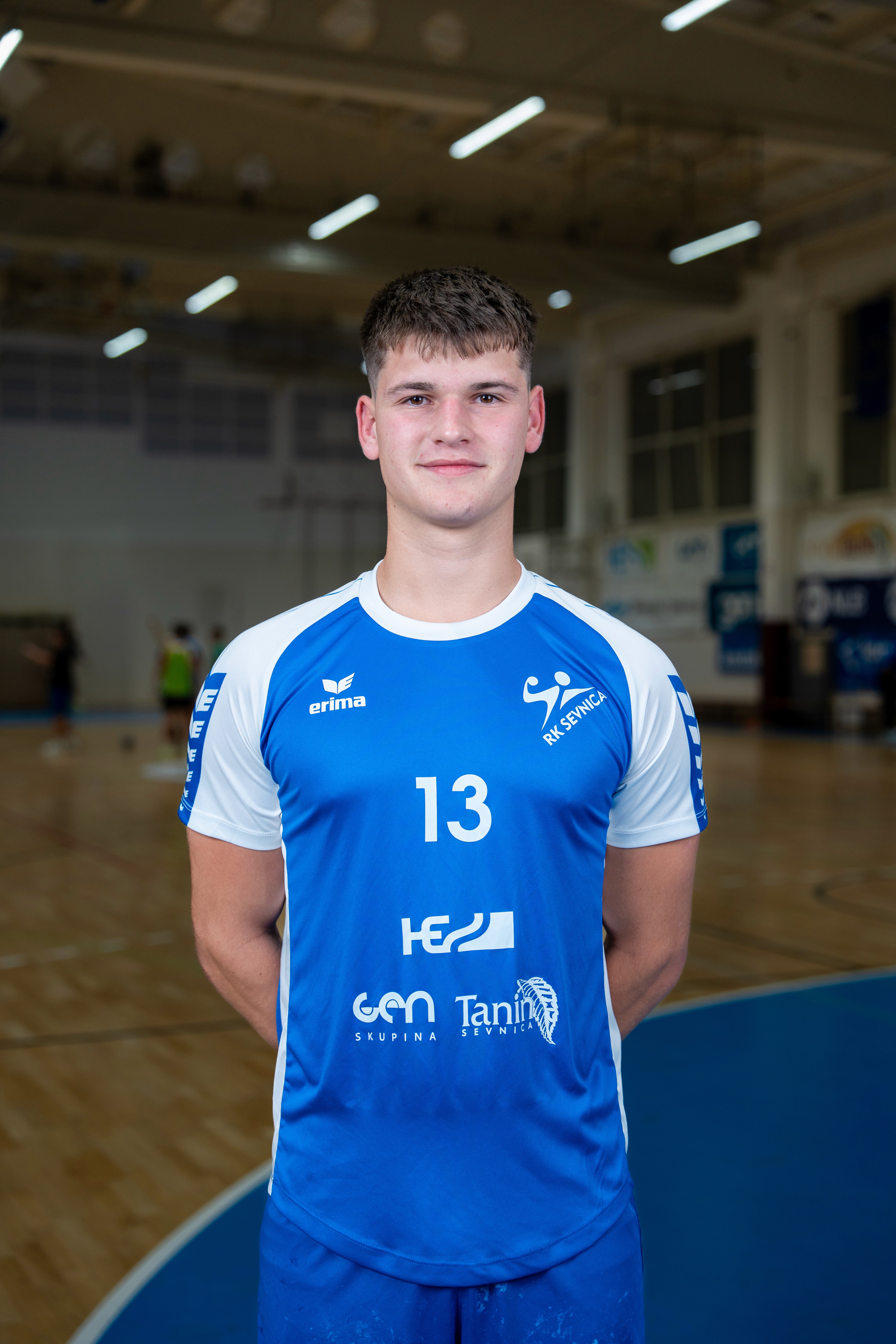 Handball player posing for the camera shot