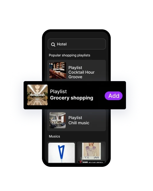 Mobile screen displaying a shopping app interface with various options and a highlighted section for in-app purchases.