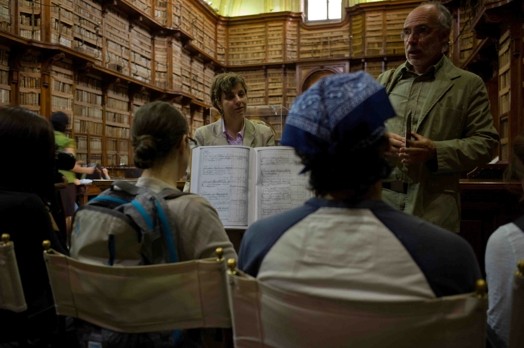 students listening to a lecture at the public librarycture