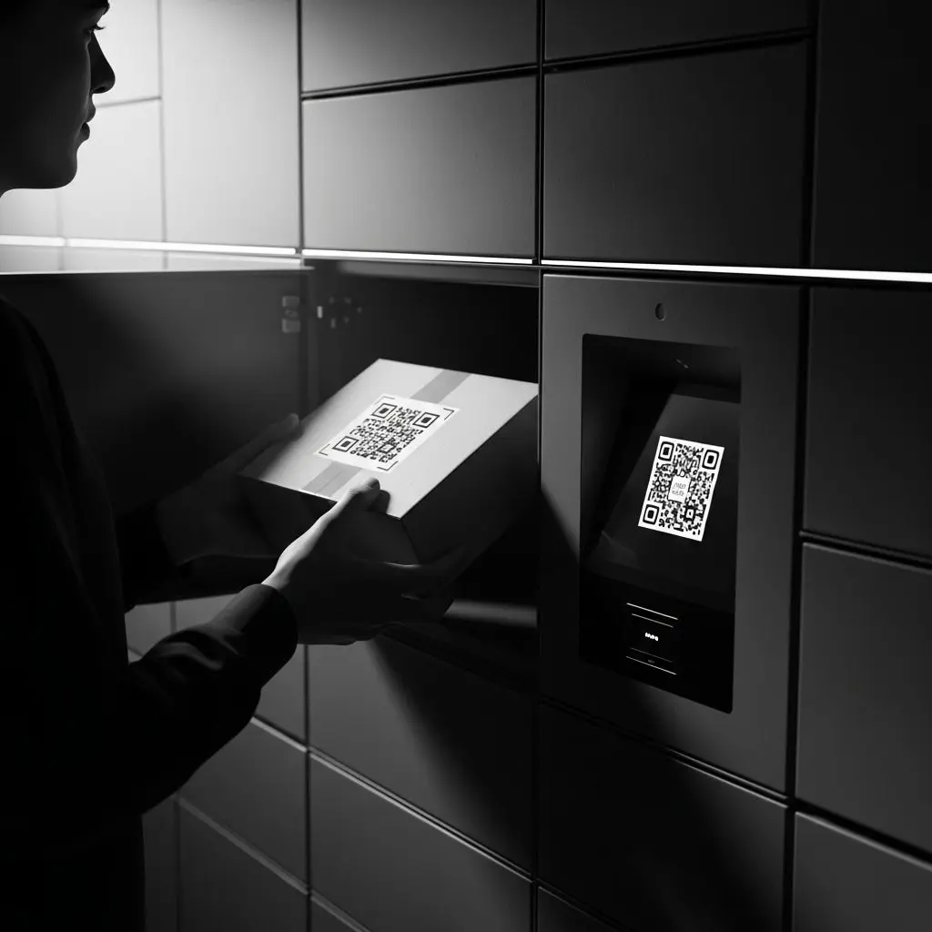 E-commerce smart locker for retail parcel pickup and returns automation.