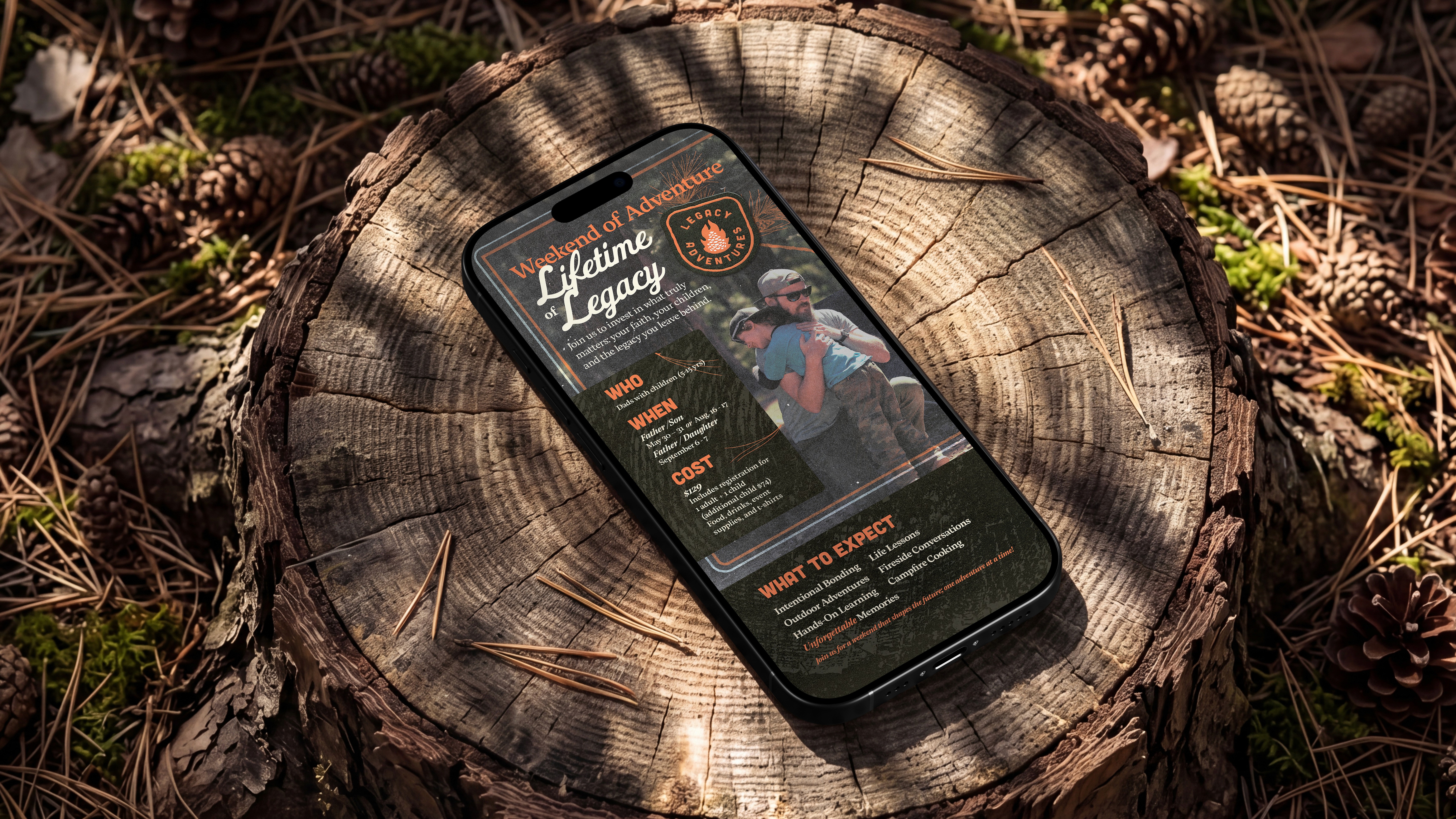 Legacy Adventures textable shareable graphic