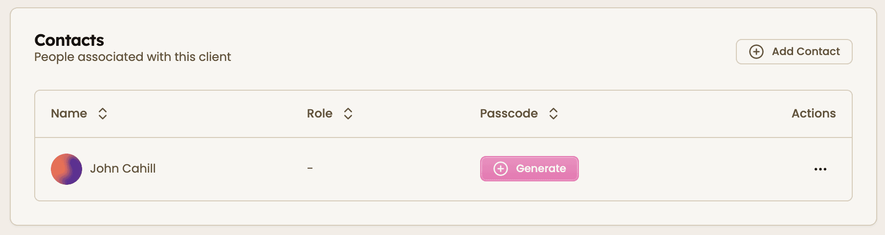 Contacts CRM