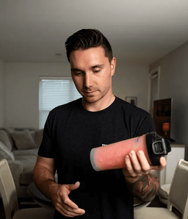 Man with a shaker