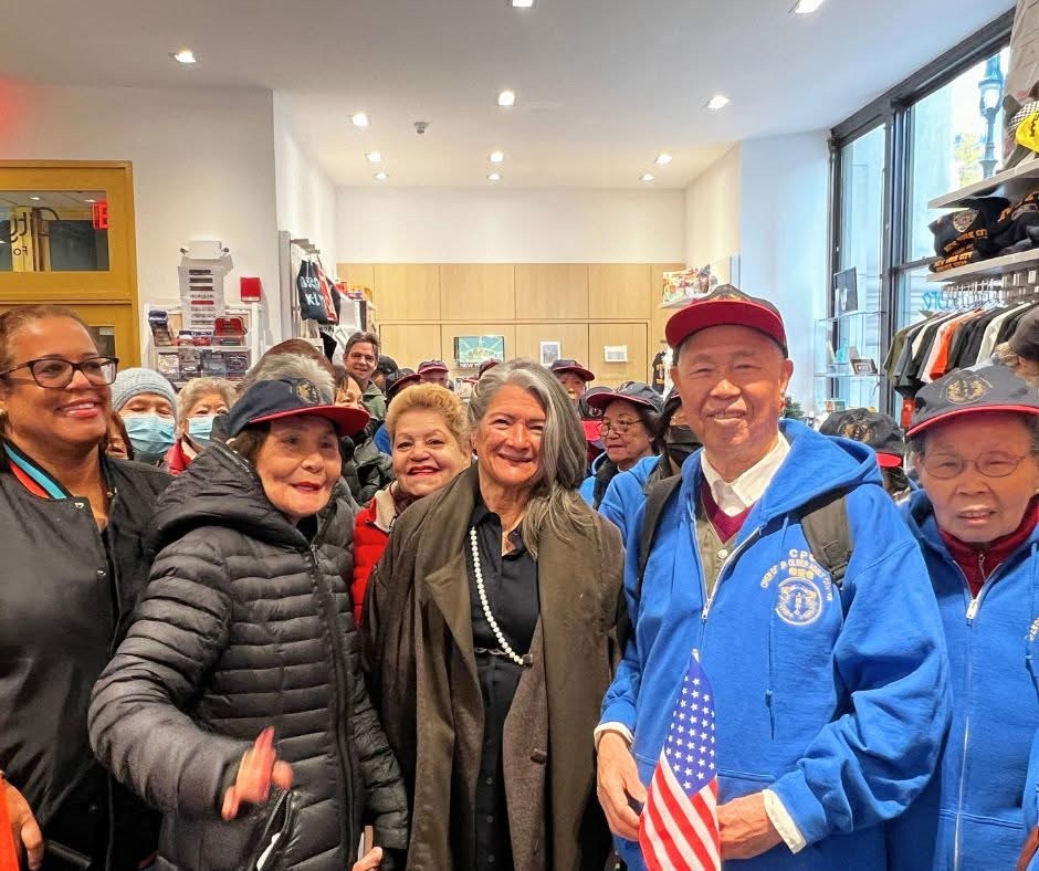 Grand Street Seniors with NYC Aging Commissioner Lorraine Cortés-Vázquez.