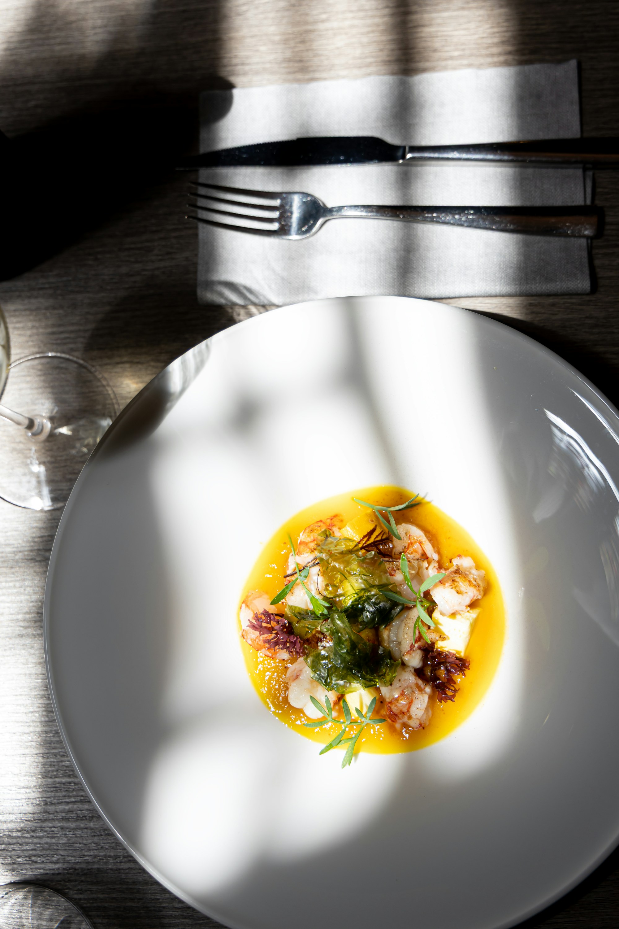 Squash, cured yolk, sage