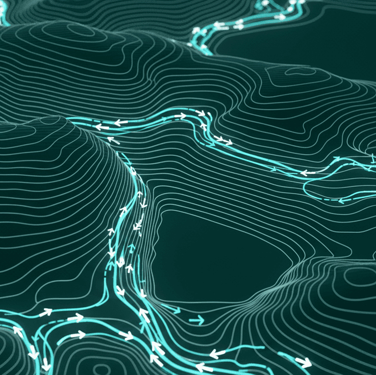 Green microscopic organism with textured surface and smaller structures surrounding it on a black background.