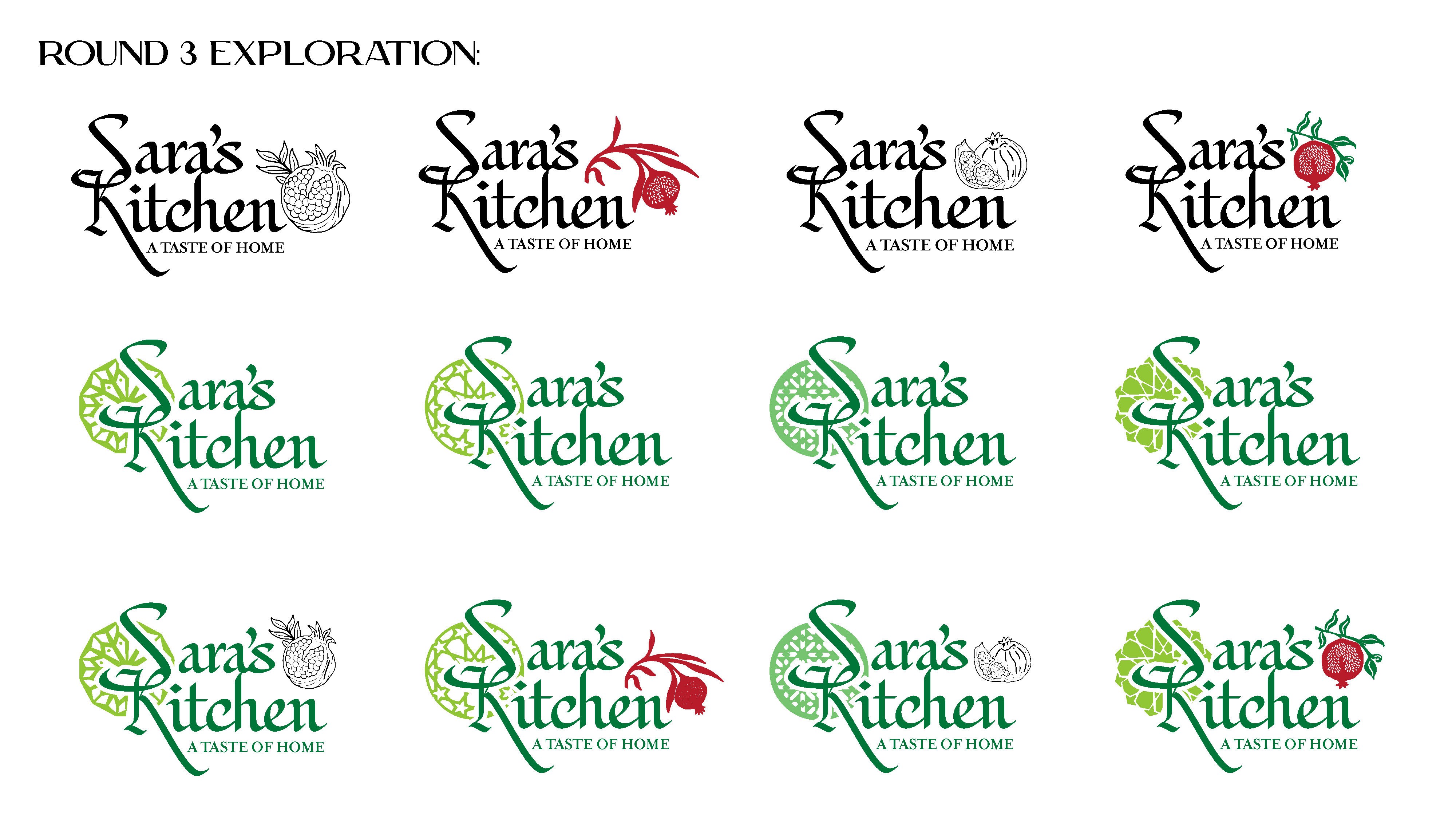 Saras Kitchen Brand Exploration slide