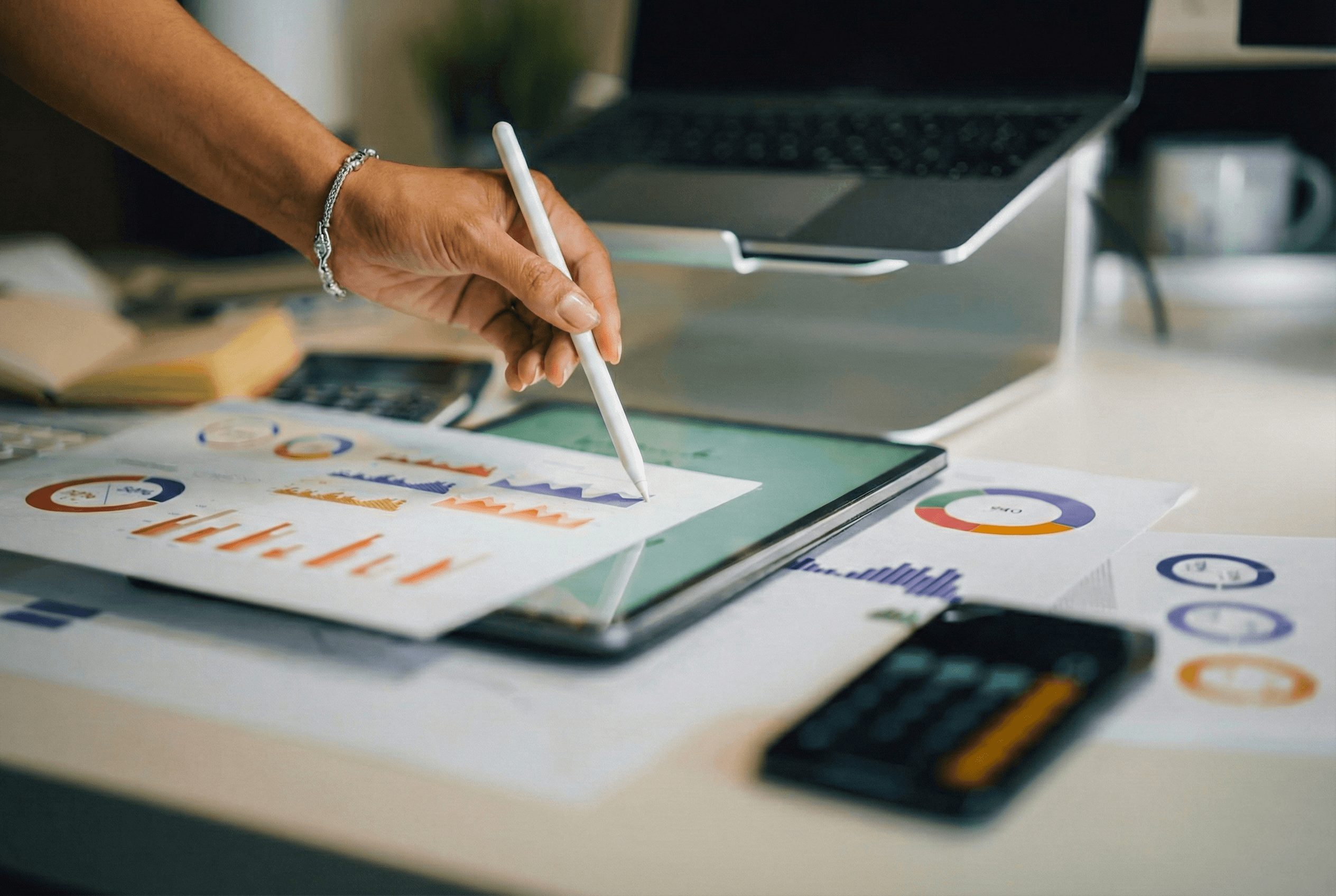 Woman using a tablet