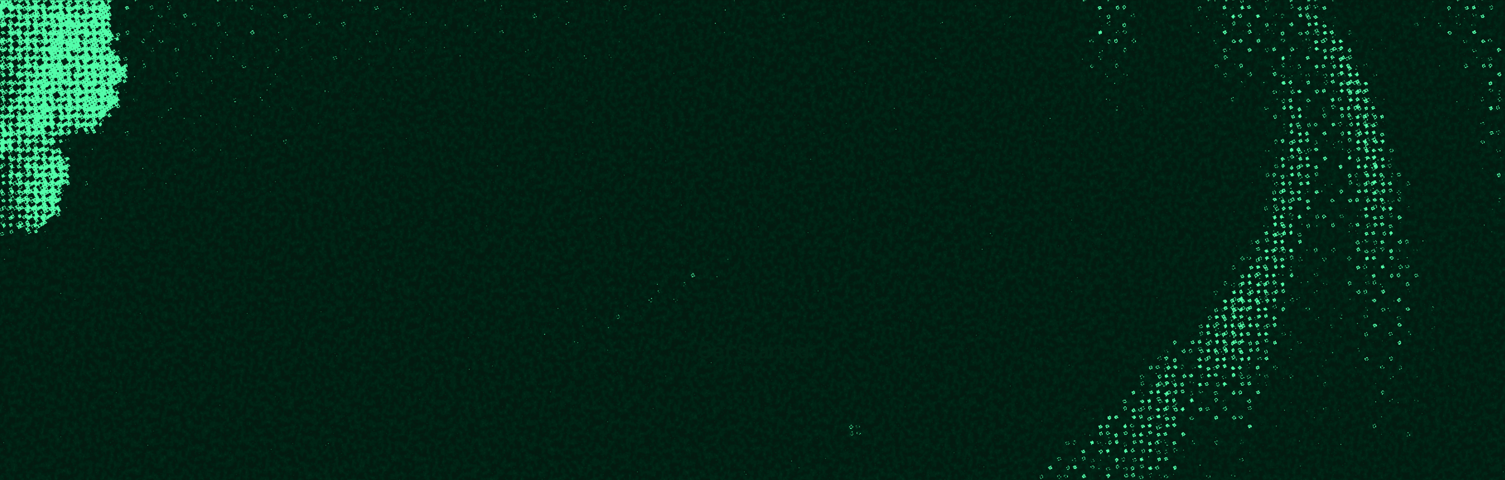 A green screen displayed against a solid black background, emphasizing the vibrant color contrast.