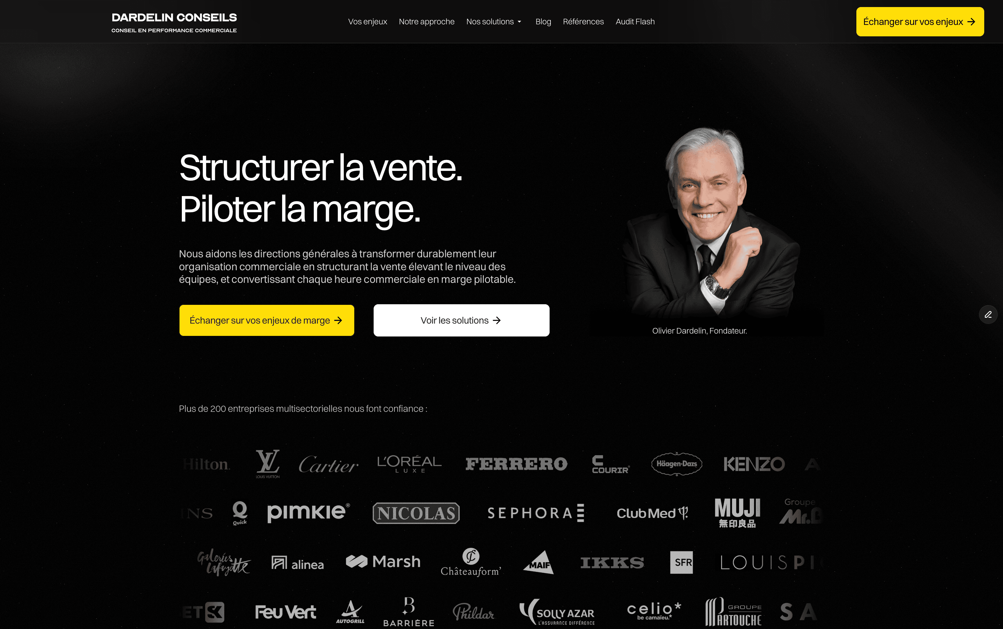 Contacts flow ai page d'accueil