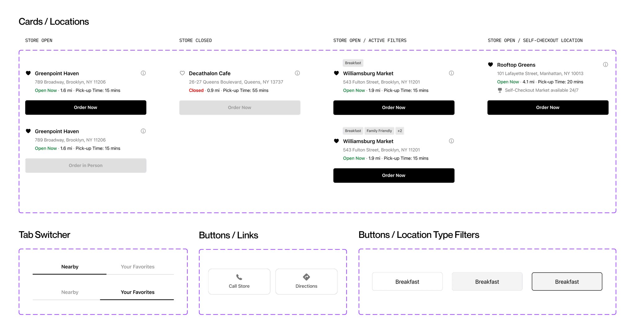 Figma components from new design