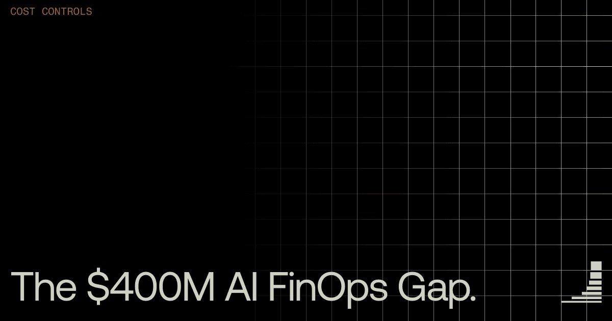 Waxell blog cover: The $400M AI FinOps Gap — Cost Visibility vs. Runtime Enforcement
