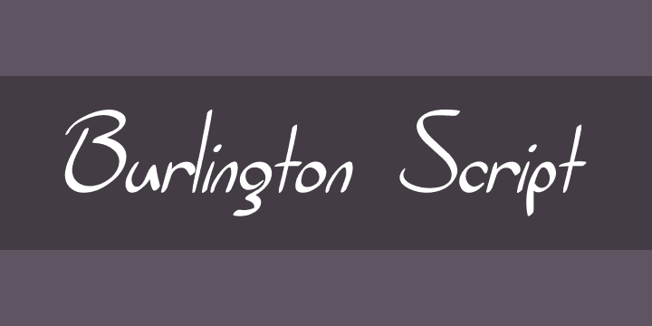 Burlington Script font