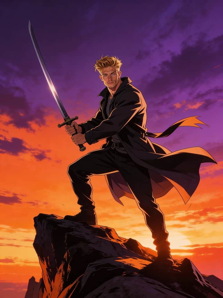 Anime boy action cinematic video made with Kling o1