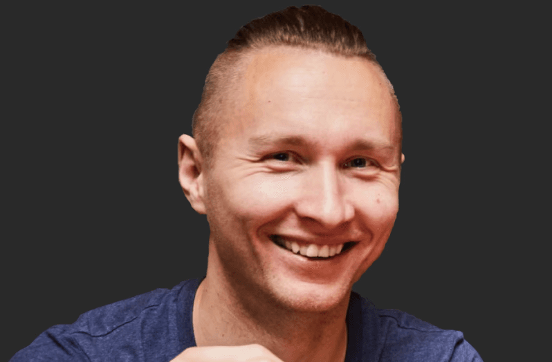 a smiling designer
