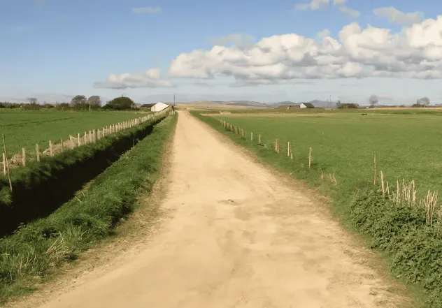 Pit sand for constructing well drained farm races and rural access tracks