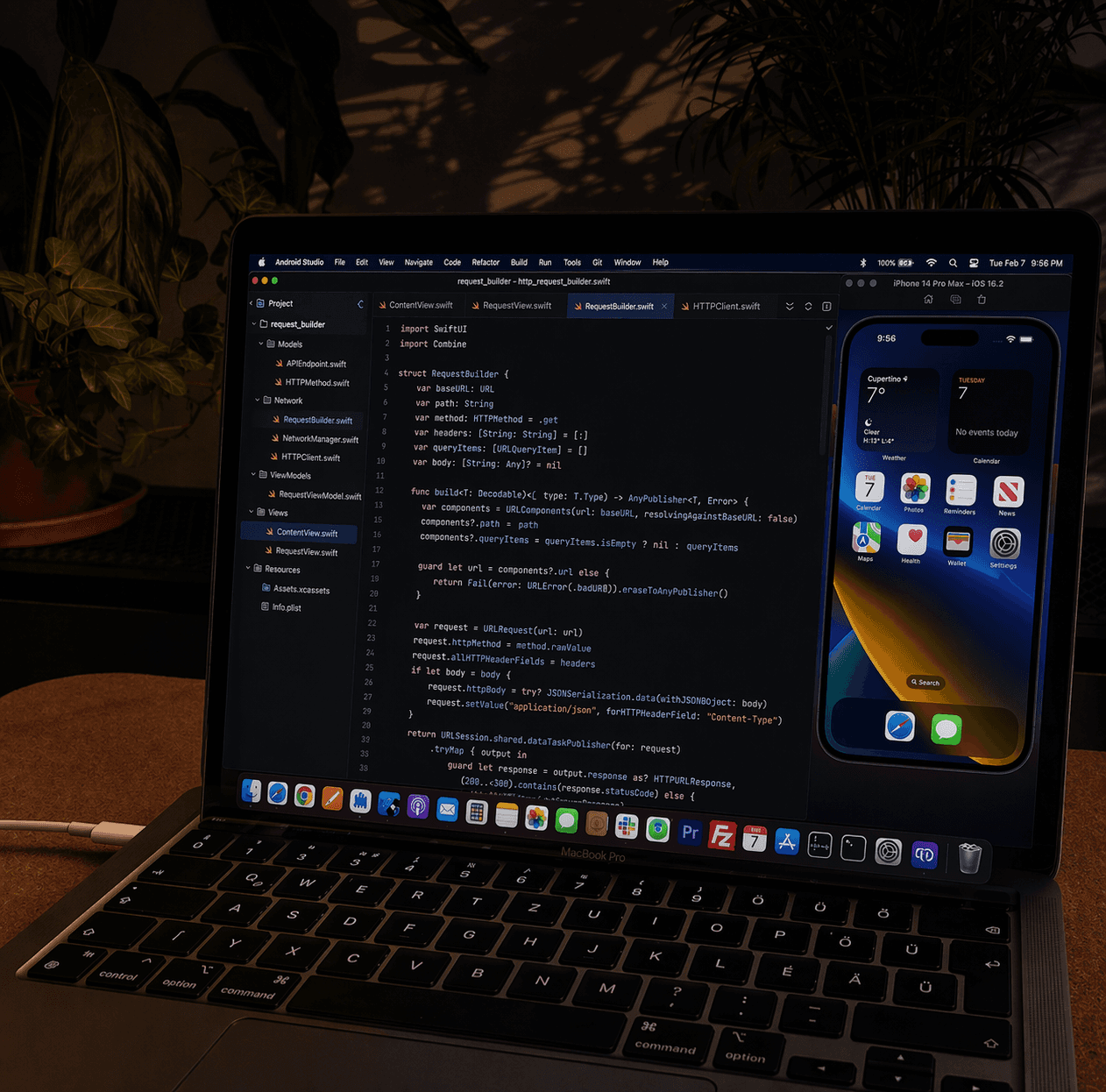 Coding Swift UI on Macbook at night time