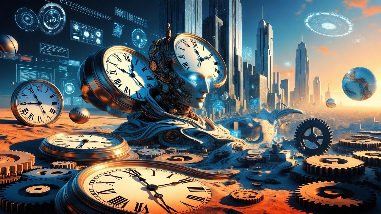 Futuristic holographic project planning interface representing AI-powered delivery operations