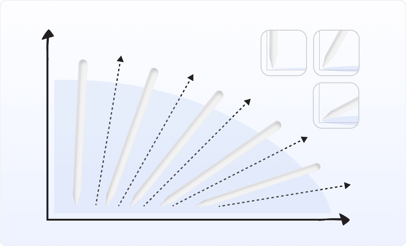 Pressure and tilt iPad Pencil