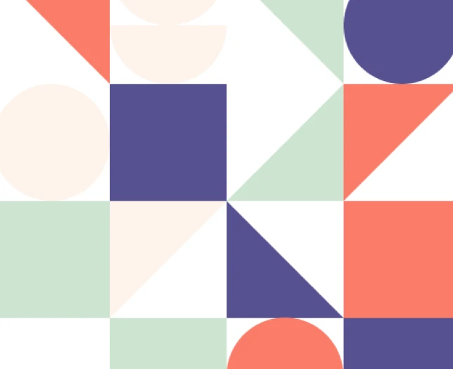 A graphic with abstract geometric shapes in a pastel color palette, giving a contemporary and artistic vibe.