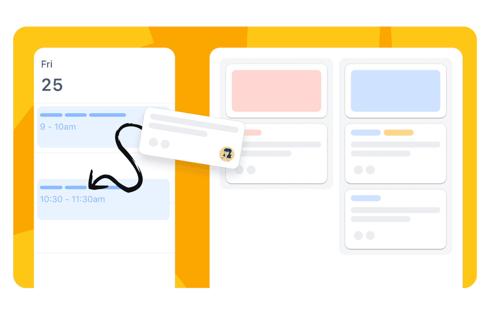 Interface of Trello’s Kanban board